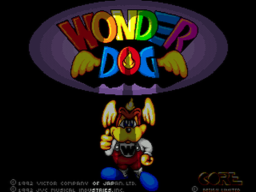 Wonder Dog title screen for Sega CD